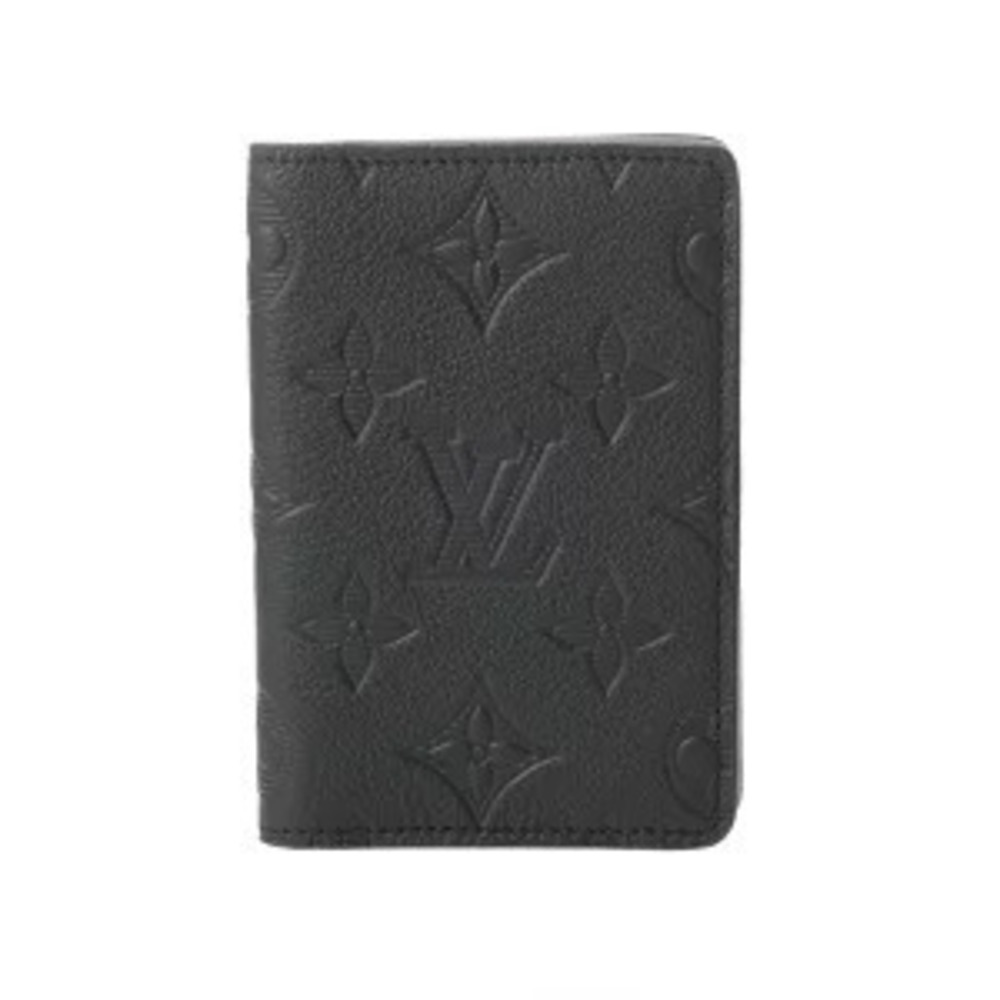 Louis Vuitton Monogram Shadow Black Organizer de Poche Black Leather Card Case
